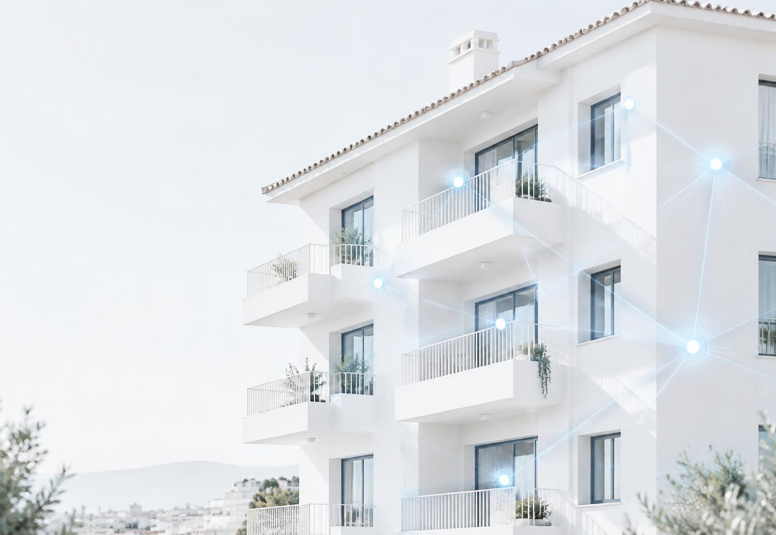 Edificio residencial conectado con IA